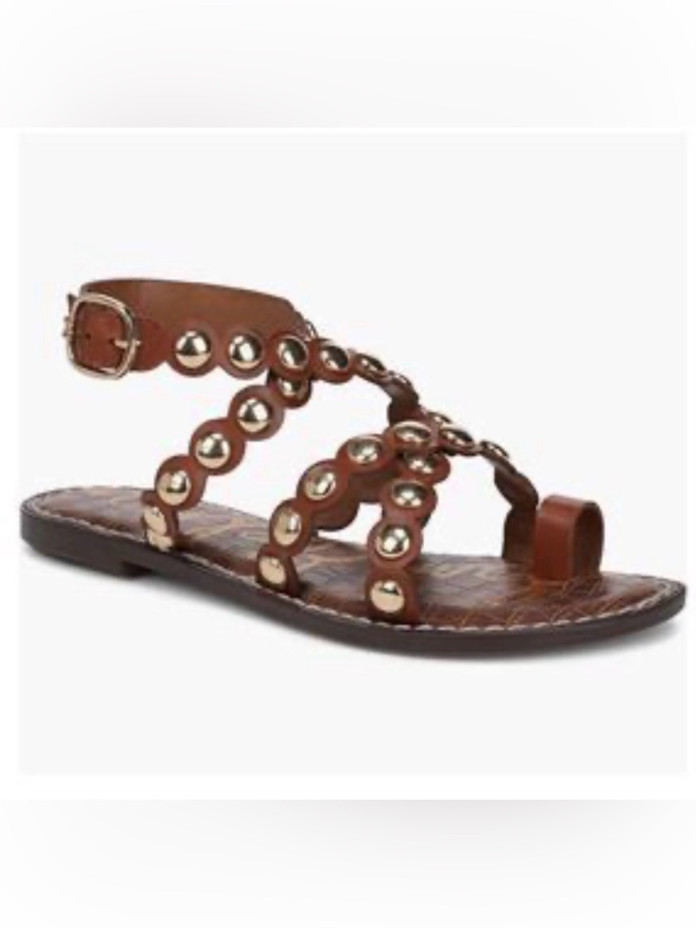 Sam Edelman Gloria Stud Ankle Gladiator Sandals Flats